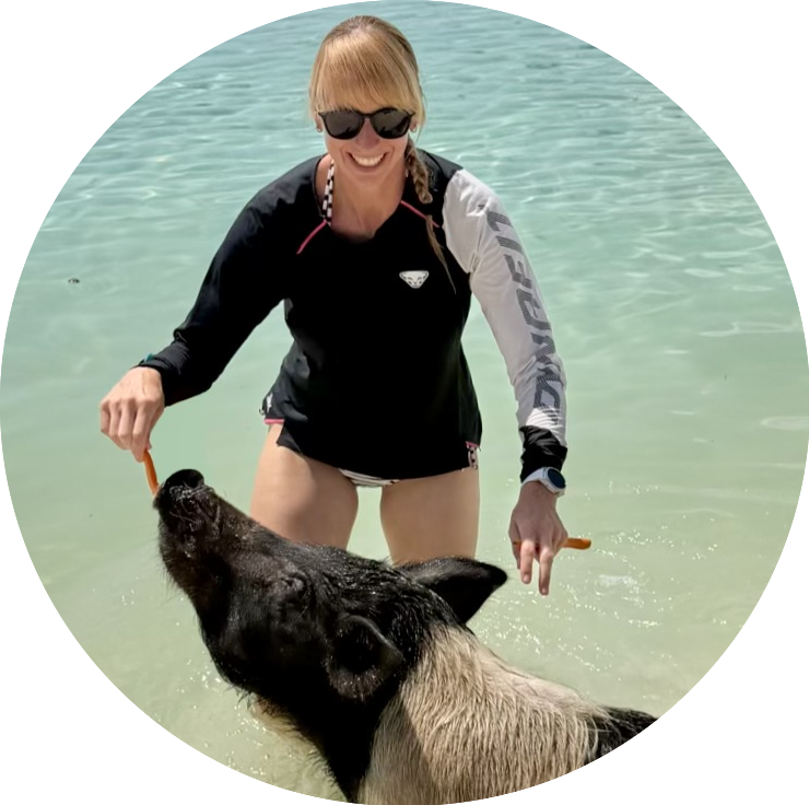 Ein Schwein auf den Bahamas